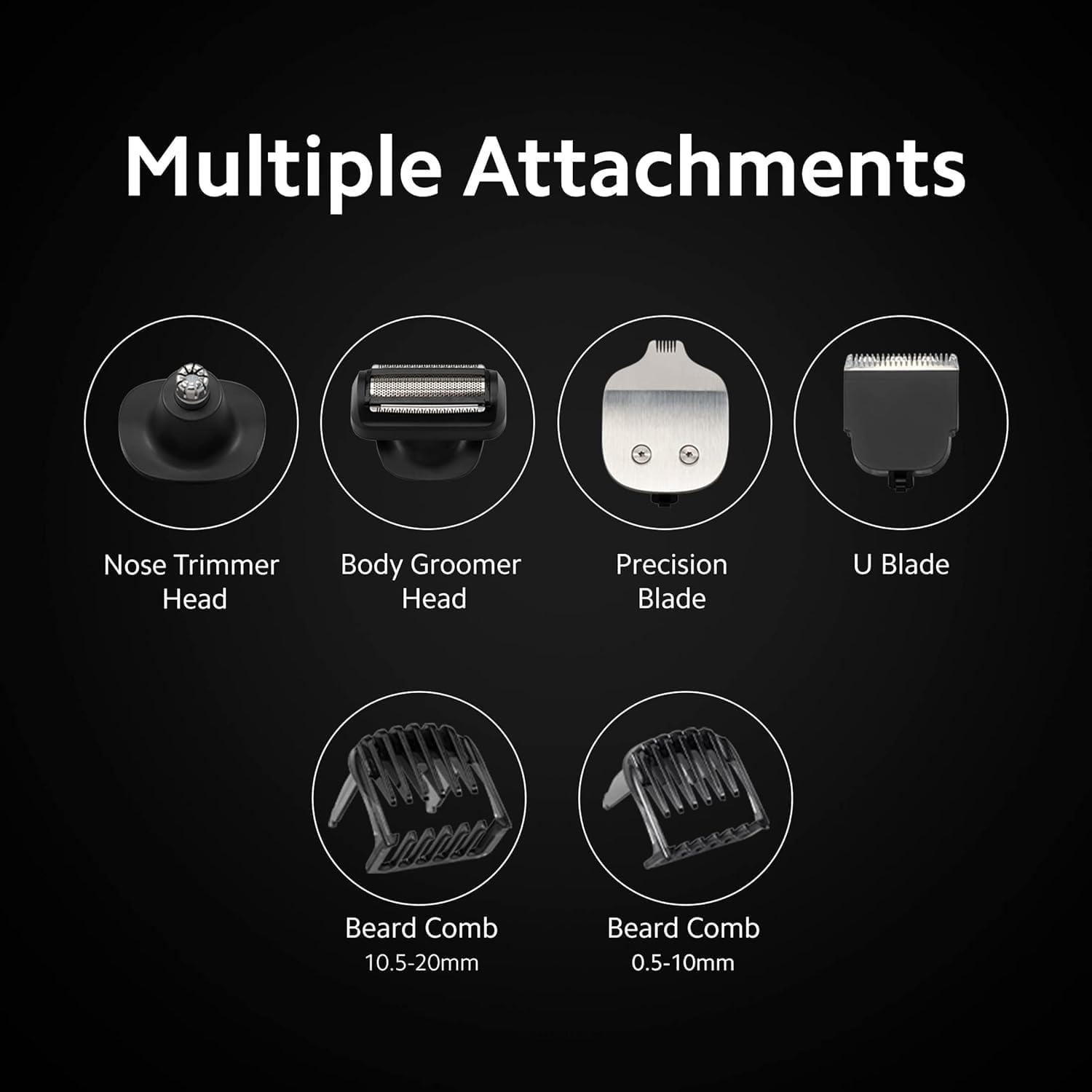 Xiaomi Grooming Kit Pro, 40 length settings, Face, Hair, Body - Everything-in-One Professional Styling Trimmer, Body Grooming, Nose & Ear Hair Trimming, Hair Clippers, Beard Combs, Quick Charge