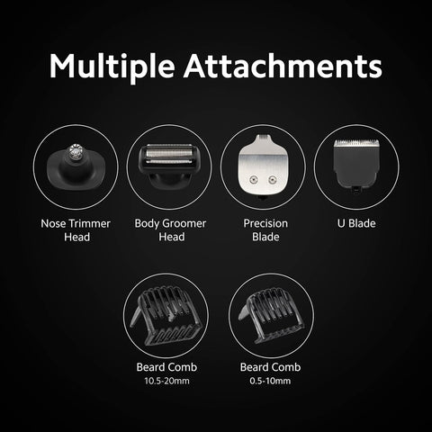 Xiaomi Grooming Kit Pro, 40 length settings, Face, Hair, Body - Everything-in-One Professional Styling Trimmer, Body Grooming, Nose & Ear Hair Trimming, Hair Clippers, Beard Combs, Quick Charge