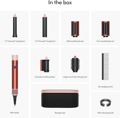 Dyson Special Edition Airwrap Complete Long Multi-Styler in Strawberry Bronze and Blush Pink with Detangling Comb - International Version