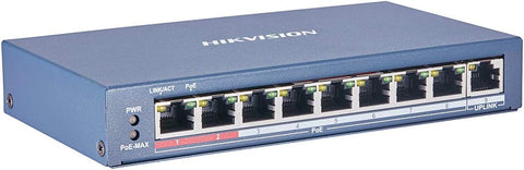 HIKVISION DS-3E0109P-E/M(B) Layer 2 100m Poe Switch, Based on Wire-speed Forwarding, Supports Ethernet Poe Power Supply & Extend Mode, Power Supply Distance Reaches 250m