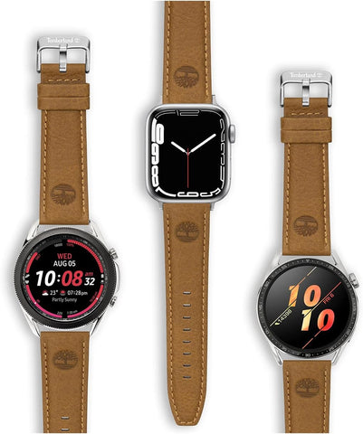 Timberland Universal Replacement Leather Strap For Men And Women Compatible With Apple Watch Series 3-9 & Se (38-40-41) & Samsung, Huawie Or Qaurtz Watch With Lug Width Of 20Mm