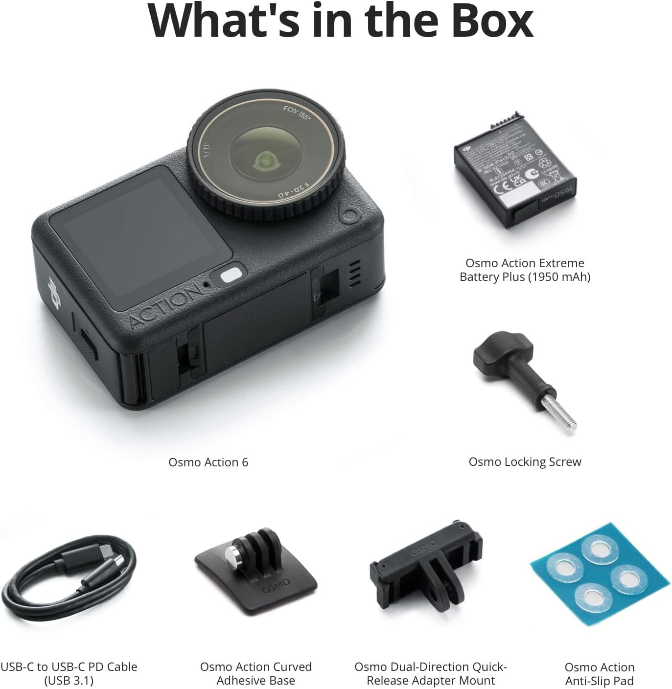 DJI Osmo Action 6 Adventure Combo, Action Camera With 1/1.1″ Square Sensor, Variable Aperture of f/2.0–f/4.0, Extended Battery Life With 3 Batteries, Action Camera 4K for Long Outdoor Filming