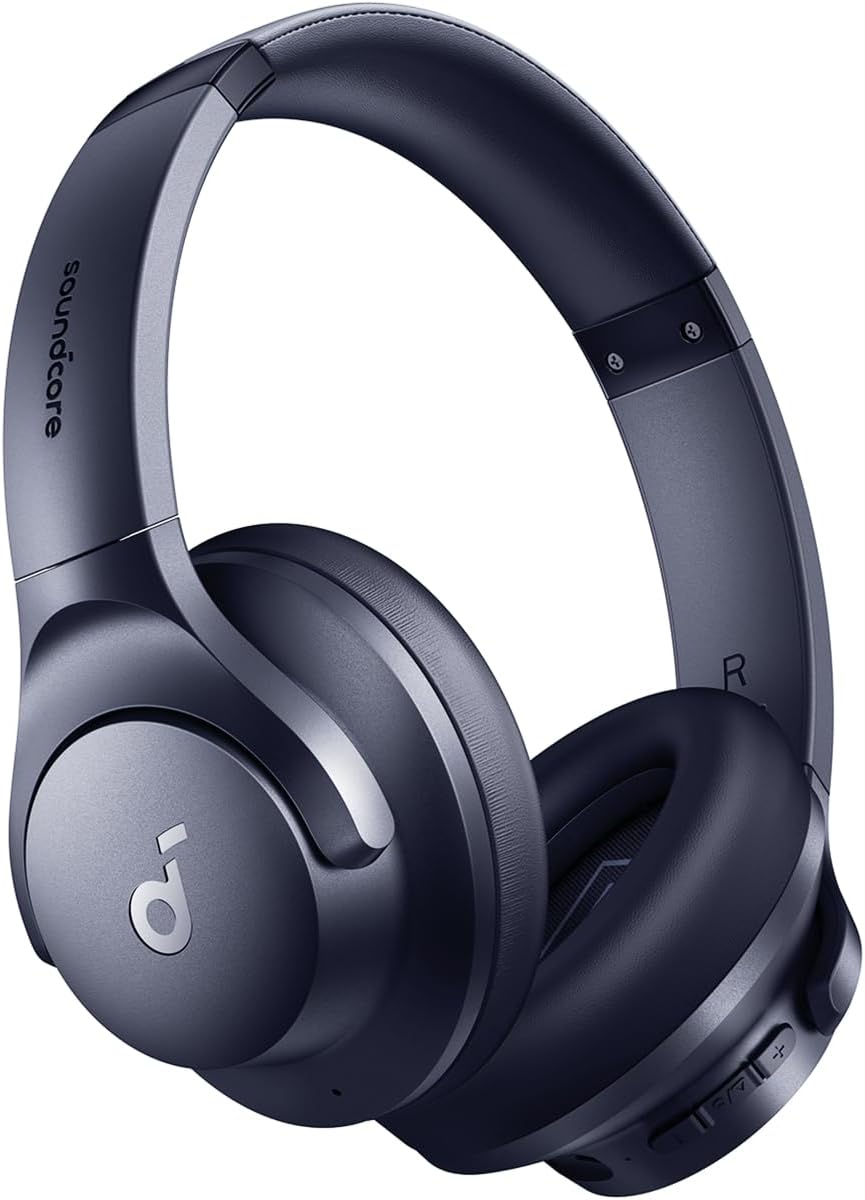 Soundcore by Anker Q20i Hybrid Active Noise Cancelling Headphones, Wireless Over-Ear Bluetooth, 45H Long ANC Playtime, Hi-Res Audio, Big Bass, Customize via an App, Transparency Mode
