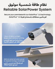 eufy Security eufyCam S3 Pro Add-on Solar Security Camera Outdoor Wireless, Colour Night Vision, 4K Resolution, Forever Power 2.0, Face Recognition AI, Expandable Local Storage, No Monthly Fee