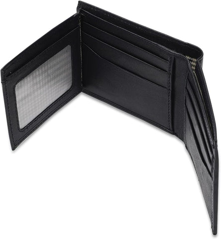 Bi-Fold Organised Wallet Flat Nappa Genuine and Smooth Leather Upper IM2021XDA0004-400-Navy Blue