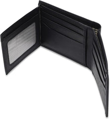 Bi-Fold Organised Wallet Flat Nappa Genuine and Smooth Leather Upper IM2021XDA0004-400-Navy Blue