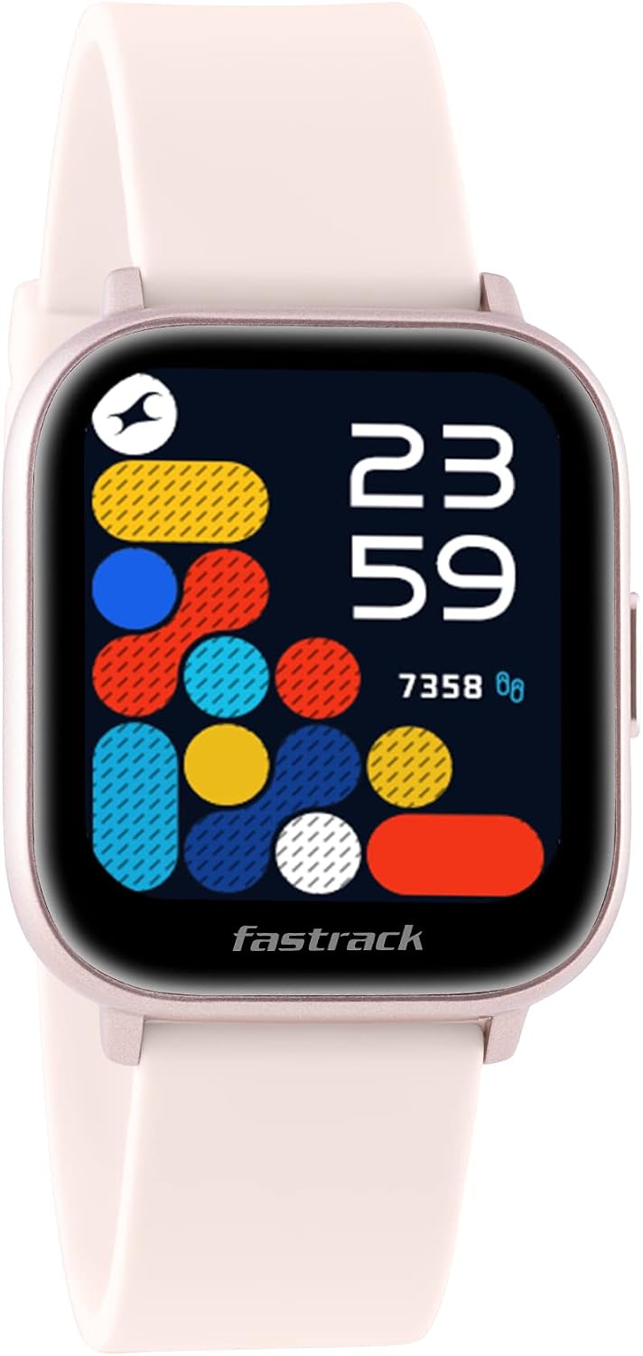 Fastrack Reflex Vybe Smart Watch|1.5” HD Display|50+ Sports Modes|100+ Watchfaces|in-Built Game|BP Monitor|SpO2|Sleep Tracker|Custom Watchface|7 Day Battery|Camera & Music Control|IP68|Rose Gold