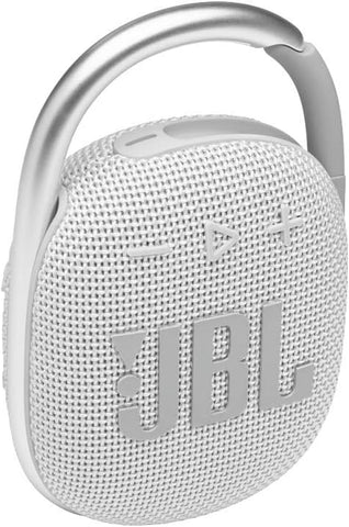 JBL Clip 4 Portable Bluetooth Speaker, 10H Battery, White, JBLCLIP4WHT