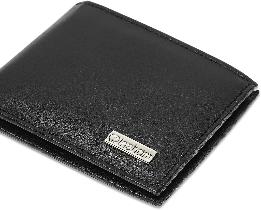Bi-Fold Organised Wallet Flat Nappa Genuine and Smooth Leather Upper IM2021XDA0003-001-Black