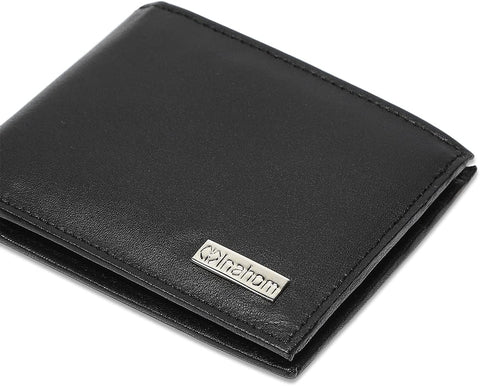 Bi-Fold Organised Wallet Flat Nappa Genuine and Smooth Leather Upper IM2021XDA0003-001-Black