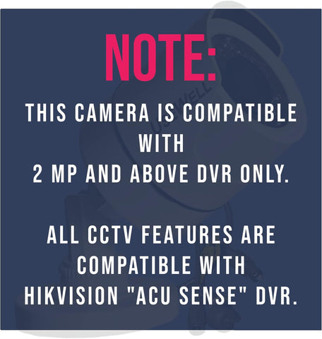 HIKVISION 2MP Outdoor Dual Light + Audio MIC Wired CCTV 1080p Camera DS-2CE16D0T-LPFS with USEWELL BNC/DC for 2MP & Above DVR, White