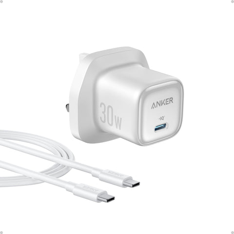30W USB C Plug, Anker Zolo Compact GaN USB C Charger, Enhanced Temperature Control, Compact Design and 3X Faster Charging, Compatible with iPhone, iPad, Samsung, Pixel, and More (Black)