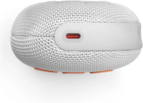 JBL Clip 4 Portable Bluetooth Speaker, 10H Battery, White, JBLCLIP4WHT