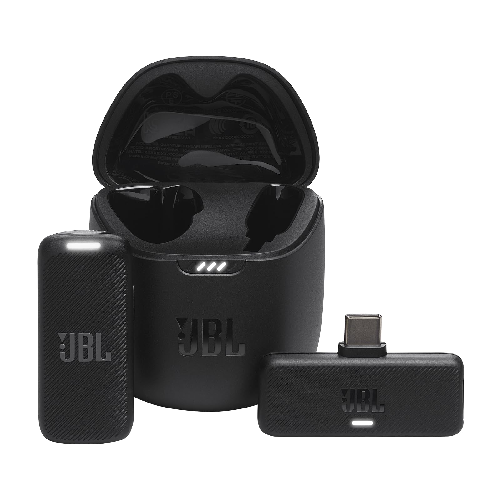 JBL Wireless 2 Microphone System, High Vocal Quality, Rechargeable UHF Dual Channel Wireless Receiver, 6H of Playtime, Plug and Play, Replaceable AA Batteries - Black, JBLWIRELESSMIC, Bluetooth