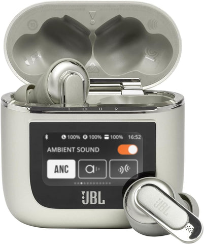 JBL Tour Pro 2 True Wireless Noise Cancelling Earbuds, Smart Case, Smart Ambient, 6-Mic Technology, Immersive Legendary Sound, Sound Amplification, Bluetooth 5.3, LE Audio - Champagne, JBLTOURPRO2CPG