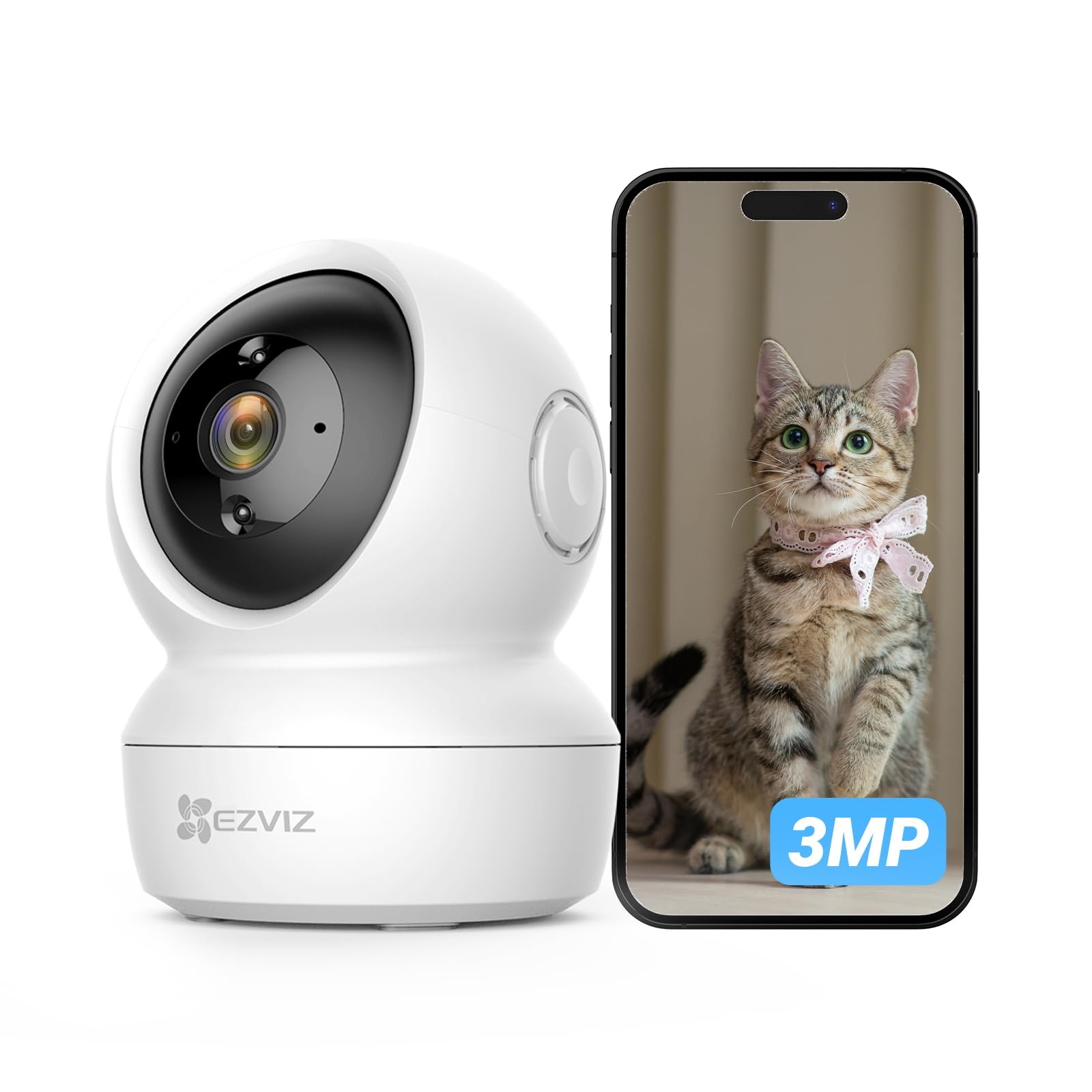 EZVIZ C6W Security Camera, Smart WiFi Camera, 4MP Home Camera with Motion Detection, Auto Zoom Tracking, 360° Night Vision, True- WDR, Two Way Talk, Privacy Shutter, Instant Alert, works with Alexa