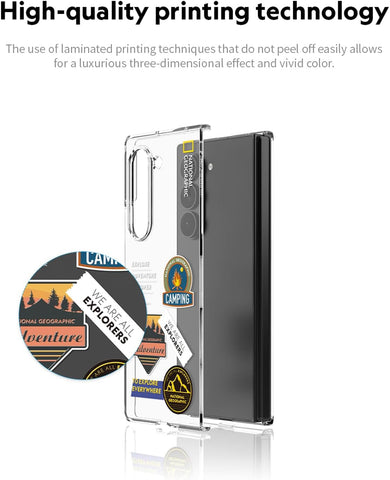 National Geographic Crystal Slim Fit Case (Galaxy Z Fold Series) Galaxy Z Fold 6 Camping Logo - Transparent