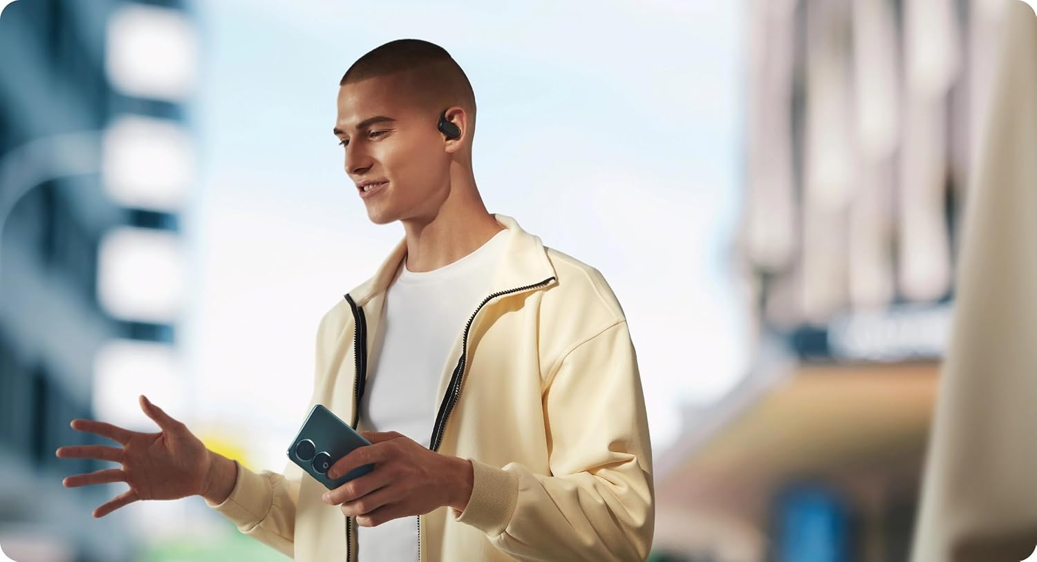Honor Choice Open-Ear True Wireless Earbuds With Noise Cancellation During Calls Black