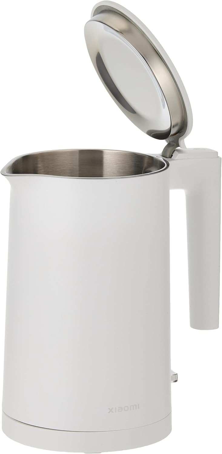 Xiaomi Electric Kettle 2 – 1.7L BPA-Free Stainless Steel Electric Kettle with 1800W Quick Boil, high capacity up to 8 cups, Auto Shut-Off, Boil-Dry Protection, Lightweight Design– White