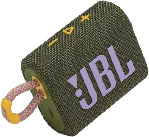 JBL Go 3 Portable Waterproof Speaker with JBL Pro Sound, Powerful Audio, Punchy Bass, Ultra-Compact Size, Dustproof, Wireless Bluetooth Streaming, 5 Hours of Playtime - Squad, JBLGO3SQUAD