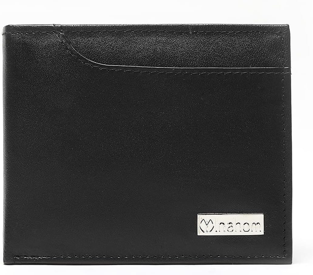 Bi-Fold Organised Wallet Flat Nappa Genuine and Smooth Leather Upper IM2021XDA0001-001-Black