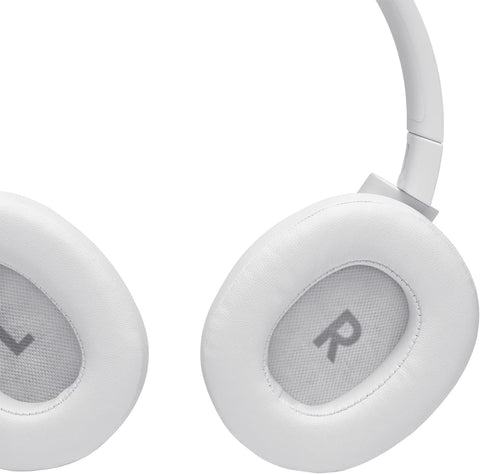 JBL Tune 720BT Wireless Over-Ear Headphones, Pure Bass Sound, Bluetooth 5.3, 76H Battery, Hands-Free Call, Multi-Point Connection, Foldable, Detachable Audio Cable - White, JBLT720BTWHT