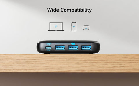 Anker USB C Charger, 65W 4 Port PIQ 3.0&GaN Fast Charger Adapter, PowerPort Atom III Slim Wall Charger with a 45W Power Delivery Port, for MacBook, USB C Laptops, iPad Pro, iPhone, Galaxy, and More