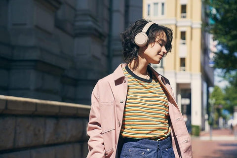 Sony WH-CH520 Wireless Headphones, 50 hours battery life, Clearer hands-free calling, Multipoint Connection, On-ear style, Cream, UAE Version - 1-Year warranty