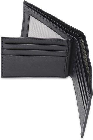 Bi-Fold Organised Wallet Flat Nappa Genuine and Smooth Leather Upper IM2021XDA0002-400-Navy Blue