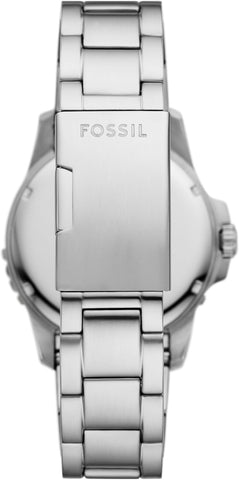 Fossil Men's Blue Quartz Stainless Steel Three-Hand Watch, Color: Silver/Pacific Blue Taper (Model: FS6050)