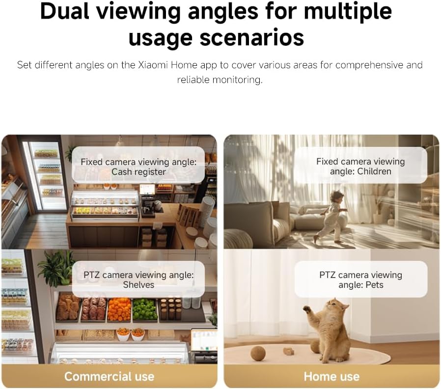 Xiaomi Smart Camera C500 Dual | 4MP+4MP | 360° Coverage | AI Human Detection | Two-Way Audio | Pet Detection | Mi Home App
