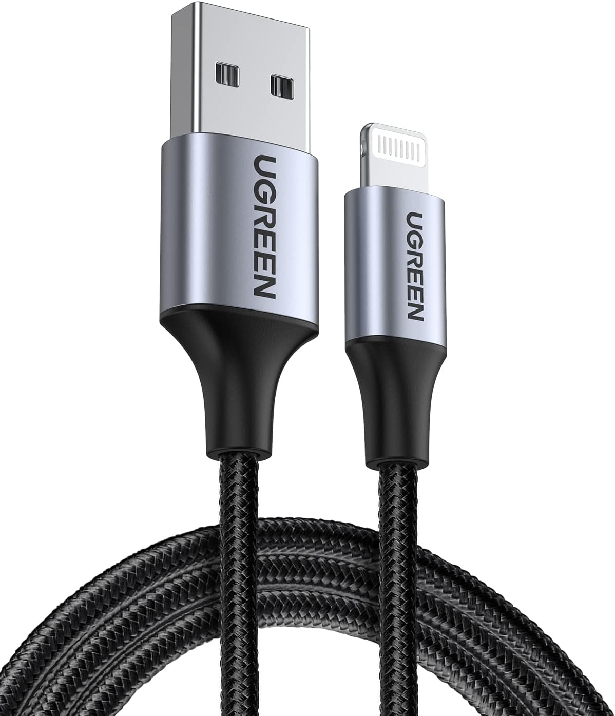 UGREEN iPhone Charger Lightning Cable 2M for iPhone 17/16/15/14/13/12/11/10 | [MFi Certified],Design for iPhone & iPad,PD20W Fast iphone charger cable,Premium nylon braided,Reliable Aluminum Alloy