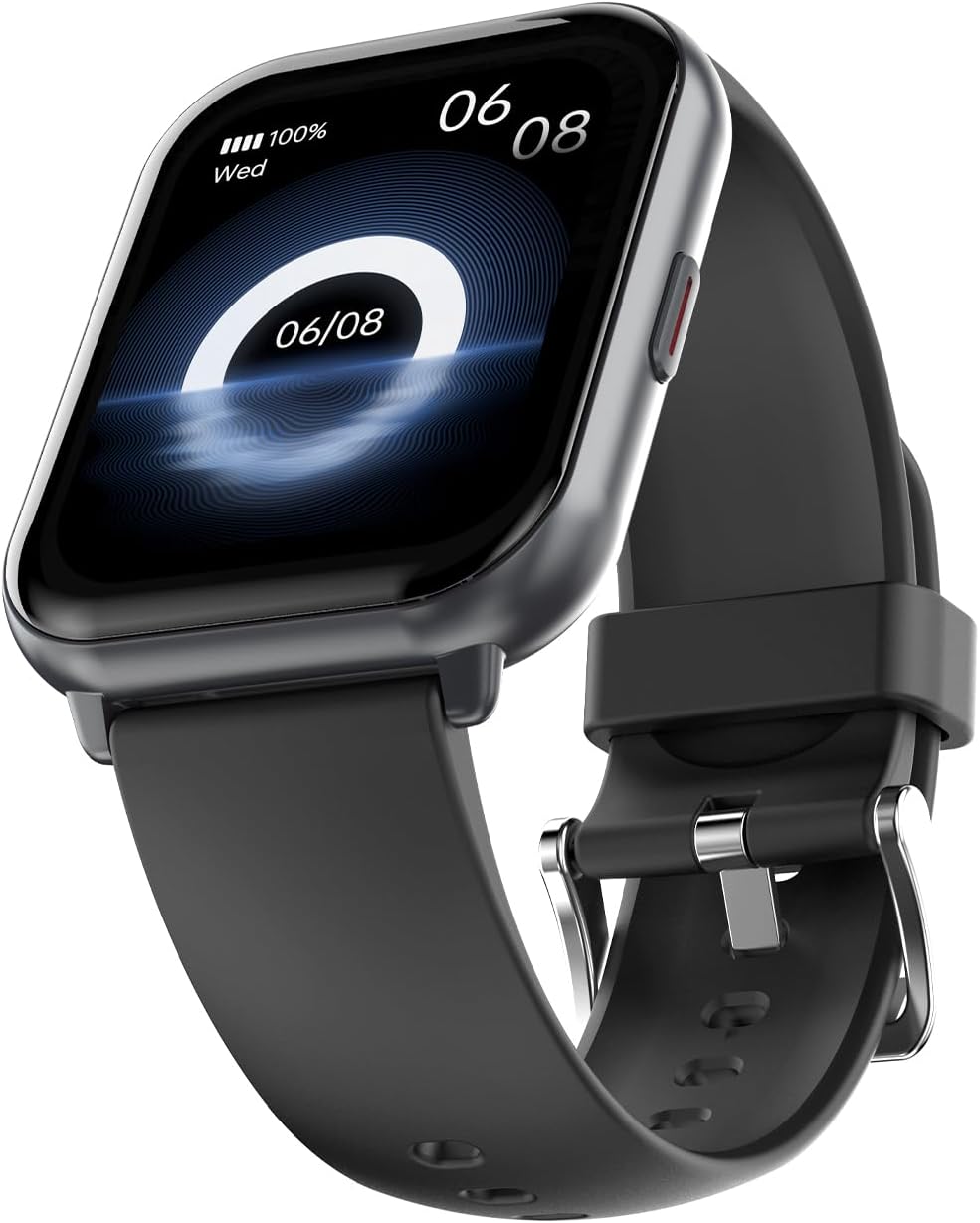 HiFuture Future Zone2 Bluetooth Calling Smart Watch, Black