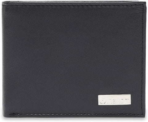Bi-Fold Organised Wallet Flat Nappa Genuine and Smooth Leather Upper IM2021XDA0004-400-Navy Blue
