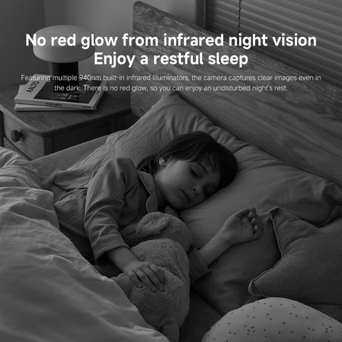 Xiaomi Smart Camera C100, 2K Indoor Security Camera, 360° View, Night Vision, Two-Way Audio, Motion Detection, Works with Alexa