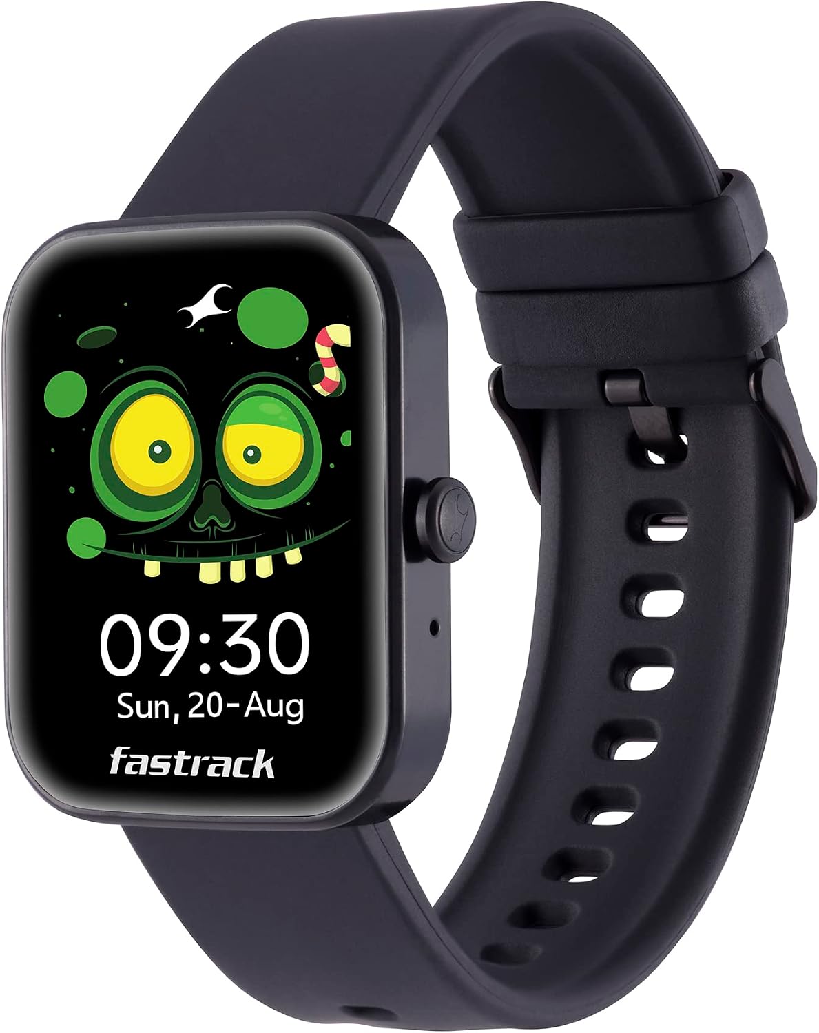 Fastrack New Reflex Hello|BT Calling|1.69” HD Display|50+ Sports Modes|100+ Watchfaces|Game|BP Monitor|24x7 HRM| SpO2|Sleep Monitor|Custom Watchface|5 Day* Battery|Camera & Music Control|IP68|Black
