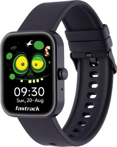 Fastrack New Reflex Hello|BT Calling|1.69” HD Display|50+ Sports Modes|100+ Watchfaces|Game|BP Monitor|24x7 HRM| SpO2|Sleep Monitor|Custom Watchface|5 Day* Battery|Camera & Music Control|IP68|Black
