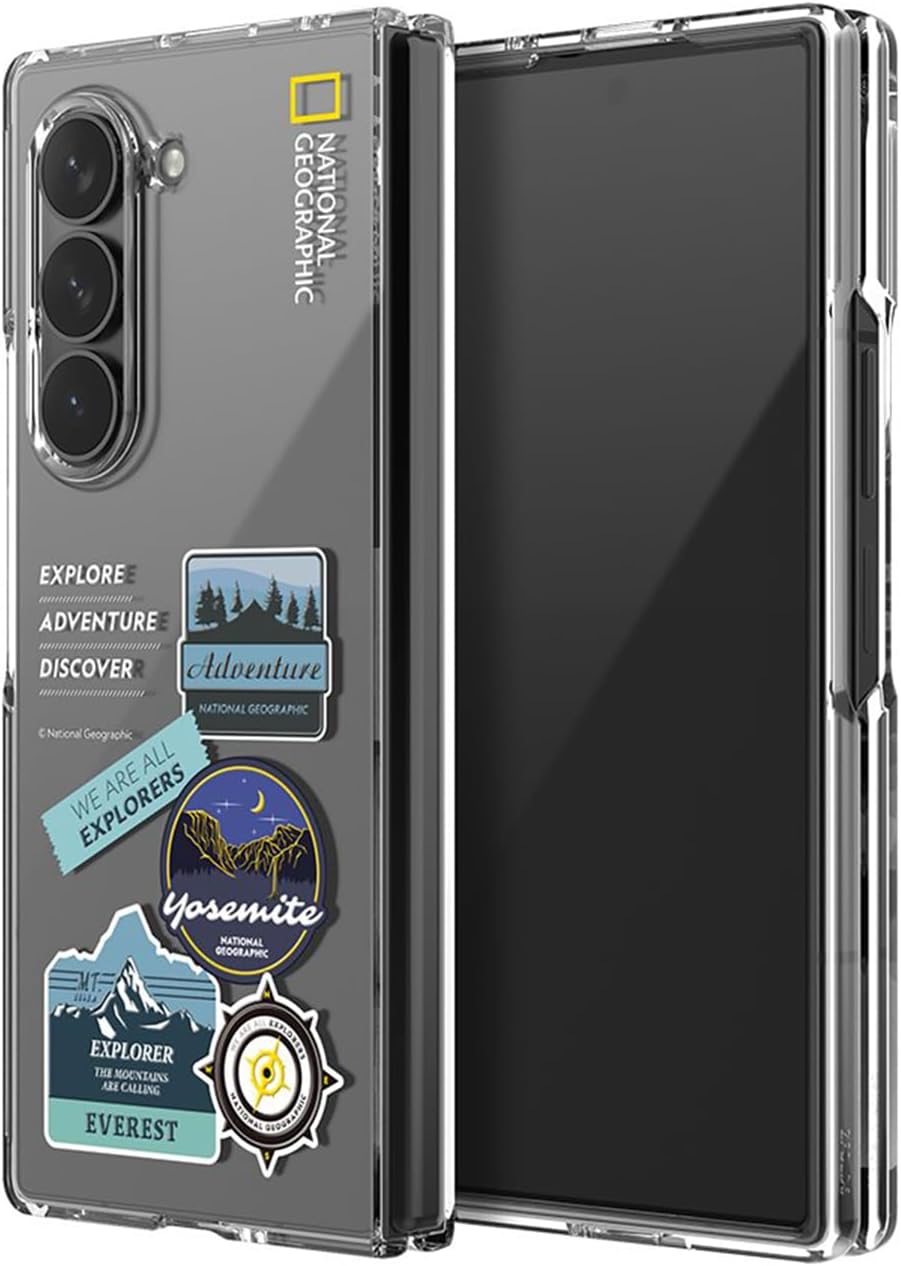 National Geographic Crystal Slim Fit Case (Galaxy Z Fold Series) Galaxy Z Fold 6 Adventure Logo - Tranparent