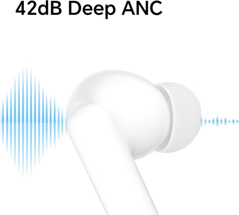 HONOR Earbuds X10 Lite Wireless Earbuds with ANC, 12.4mm Dynamic Driver, 45H Battery Life, AI Call Noise Reduction, IP54 Water Resistant Buds, Bluetooth 5.3, Smart Touch Controls – White