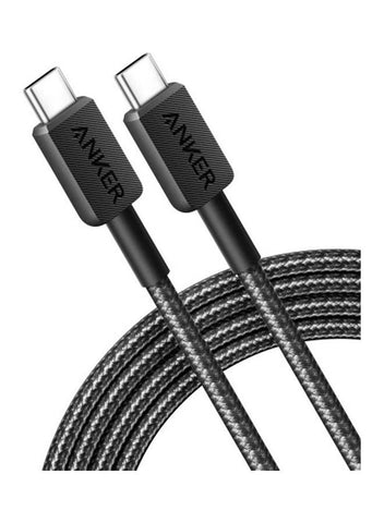 Anker USB-C To USB-C Cable 60W, 0.9 Meters, For Devices With USB-C Port, 322 Black | Best Price UAE | Dubai, Abu Dhabi