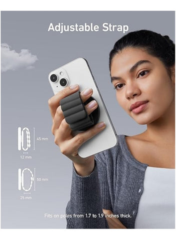 Anker Anker Magnetic Phone Grip MagGo Sweat Resistant 620 Magnetic Grip And Adjustable Strap A25A1H11 Black | Best Price UAE | Dubai, Abu Dhabi
