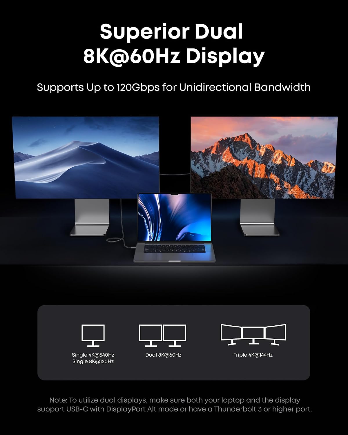 Anker Prime TB5 Cable, 3.3 FT USB C to USB C, 240W Charging Thunderbolt 5 Cable, 80Gbps Data Transfer, Supports 8K/4K Displays, for iPhone 17/16 Series, MacBook Air, and More (Thunderbolt 5-Certified)