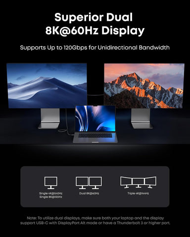 Anker Prime TB5 Cable, 3.3 FT USB C to USB C, 240W Charging Thunderbolt 5 Cable, 80Gbps Data Transfer, Supports 8K/4K Displays, for iPhone 17/16 Series, MacBook Air, and More (Thunderbolt 5-Certified)