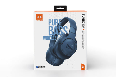 JBL Tune 720BT Wireless Over-Ear Headphones, Pure Bass Sound, Bluetooth 5.3, 76H Battery, Hands-Free Call, Multi-Point Connection, Foldable, Detachable Audio Cable - White, JBLT720BTWHT