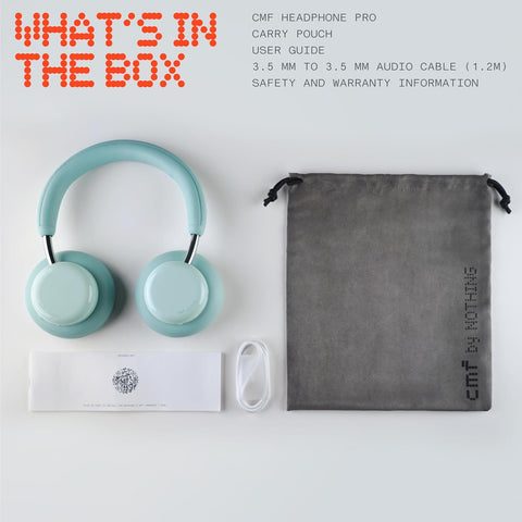CMF by Nothing, Headphone Pro A11300012 50Hrcall time, ANC 4 Mic, B175, Light Green
