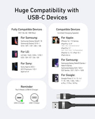 Anker Car Carplay USB to USB C Cable for iPhone17/16, Upcycled Braided USB A to USB C Car Charger Cord for Samsung Note20 and More (USB 2.0, 3FT)