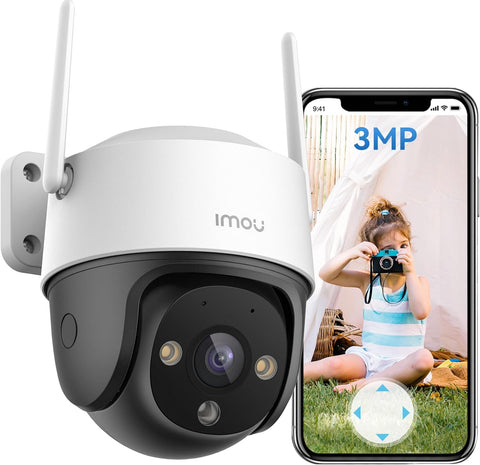 Imou Cruiser SE+ 2K Camera, Outdoor Security Camera for Home, WiFi CCTV Camera for Home, Surveilliance Camera with 360° Coverage, Human/Motion Detection, Smart Night Vision, IP66, Two-Way Talk, Alexa