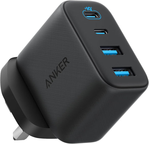 Anker Zolo USB C Charger Block, 4-Port Wall Adapter with 50W Max Output, 2 USB-C and 2 USB-A, Compact and Stable, For iPhone 17/16 Series, MacBook, iPad, Galaxy, and More (Black, Cable Not Included)