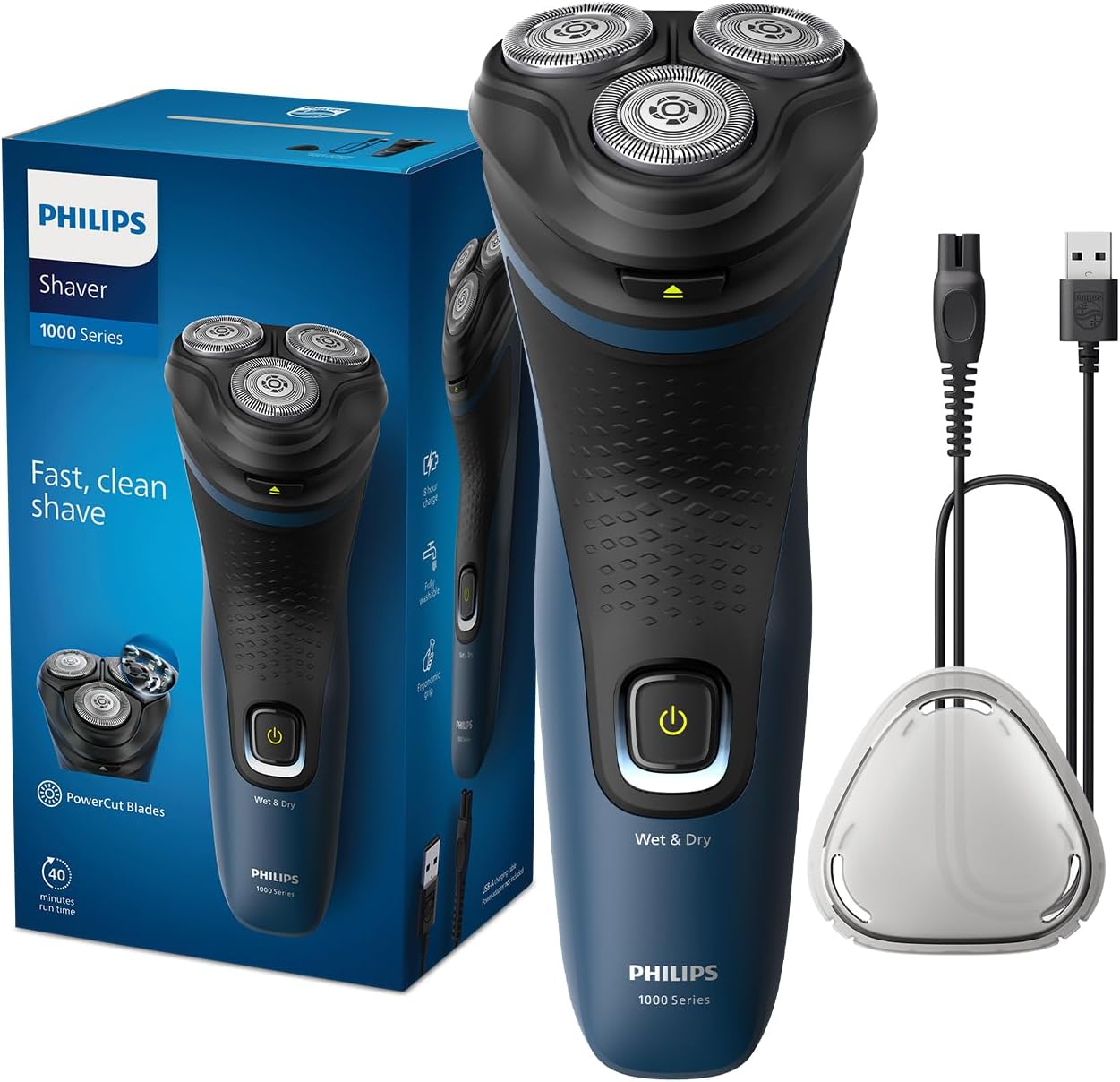 Philips Shaver 1000 Series Wet & Dry Electric Shaver S1151/00, 2 Years Warranty