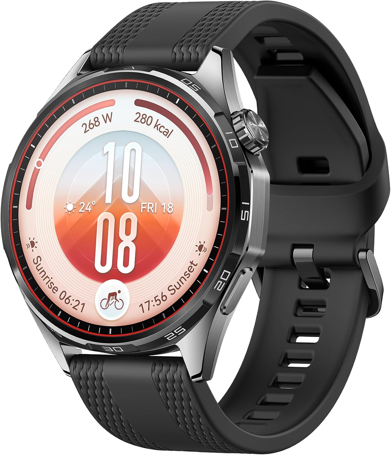 HUAWEI WATCH GT7 46mm Smart Watch, Upto 21 Days of Battery, iOS-Android Compatible, ECG, Heart Rate, 100+ Sports Modes, Physical Readiness Score, EasyCross Strap, Black+FOC, HuaweiCare+ (AZ Exclusive)
